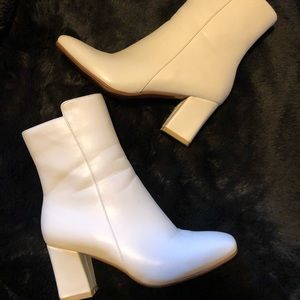 White Ankle Boots Size 7.5